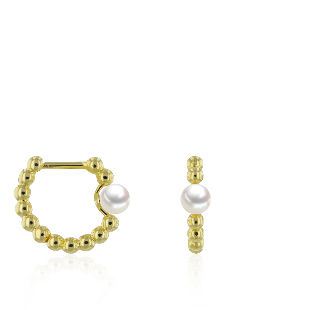 Süßwasser Ohrringe "Beaded Hoops" - Calissi