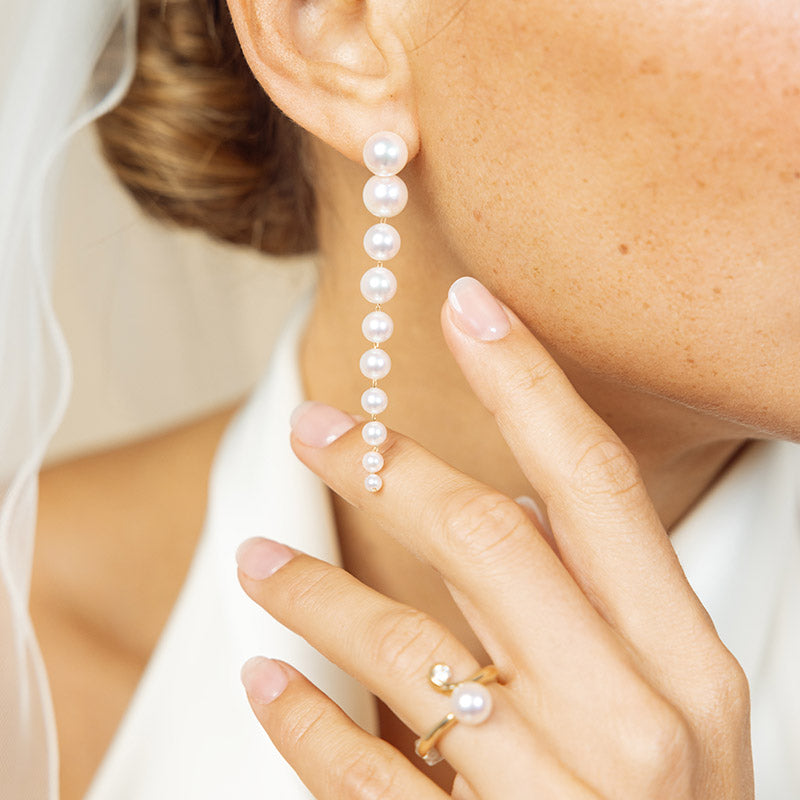 Akoya Ohrringe "Catch Row" - Calissi