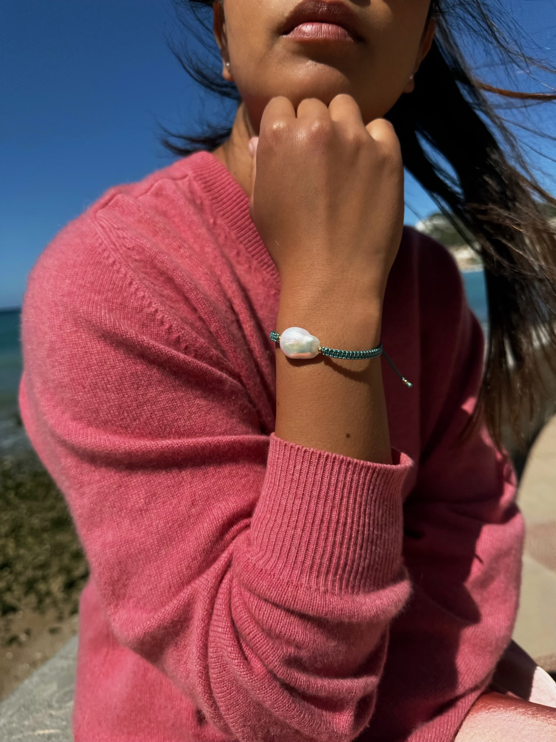 Süßwasser Armband "Bold" - Forest - Calissi